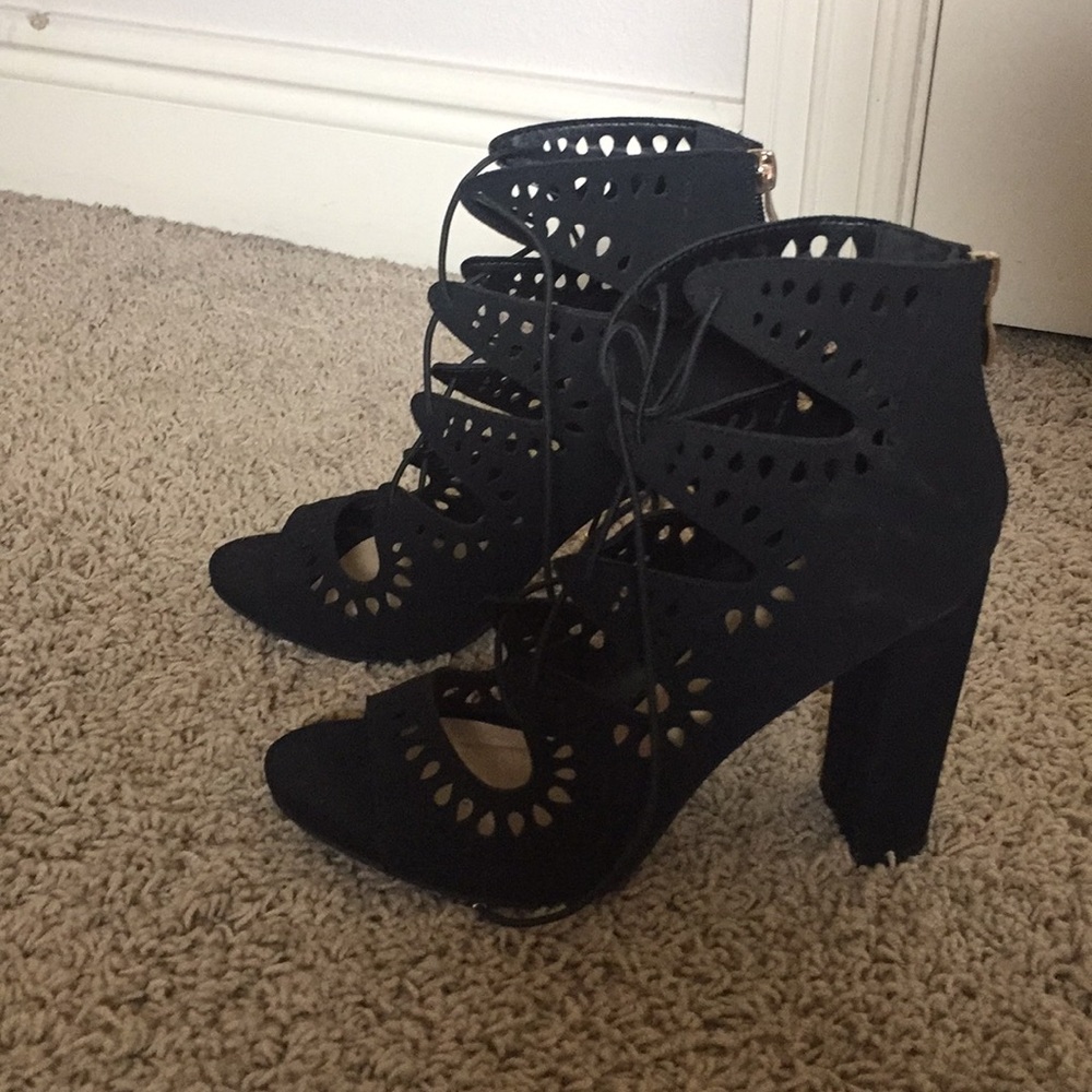Black Strappy Heels